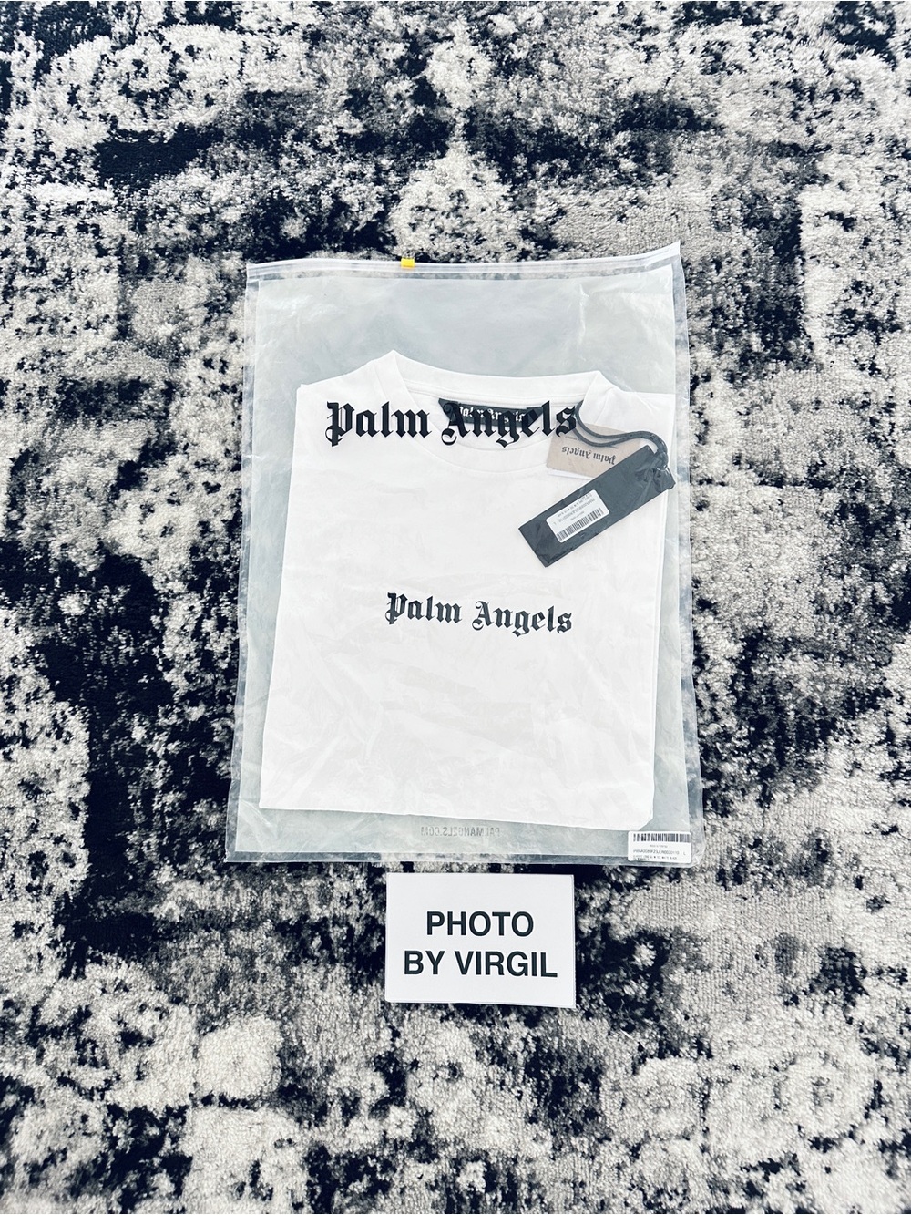 PALM ANGELS CLASSIC LOGO PRINTED REGULAR FIT WHITE T-SHIRT